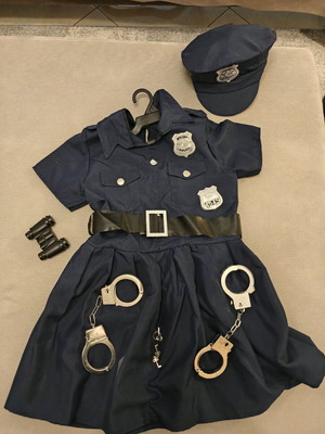 Carnival costume police girl 10 years like new with accessories