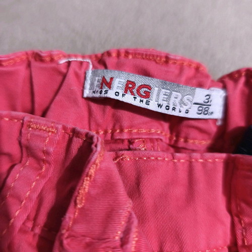 Energiers red fabric pants for girl 3 years like new, 98 cm