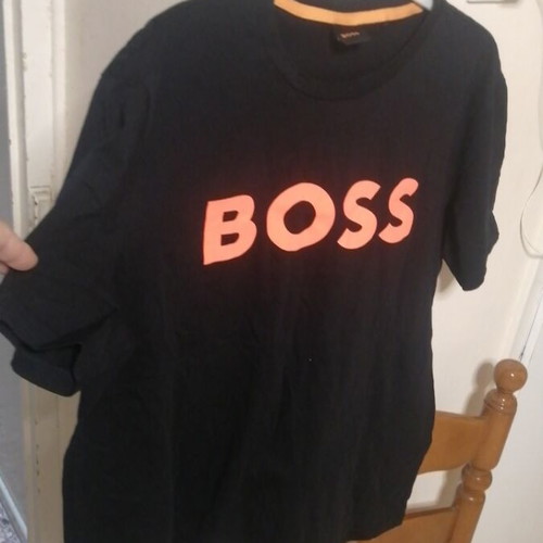 Boss unisex t-shirt, size XL, black and orange