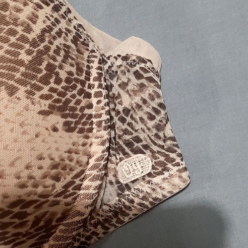Zara/Ousho 80B Bra with Padding, Animal Print Brown Beige, Like New