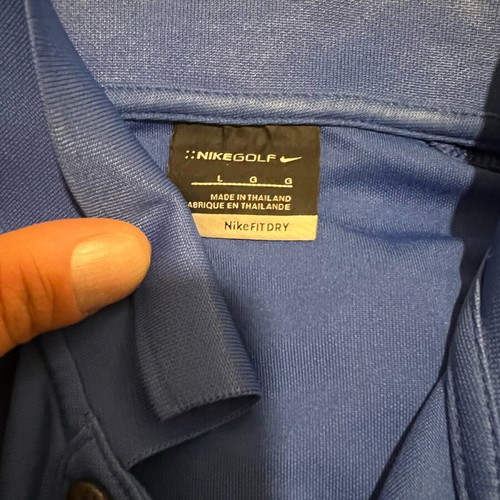 Nike Dry fit golf shirt used, size Large, blue