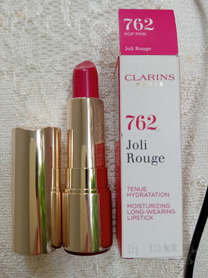 Clarins Joli Rouge 762 Pop Pink lipstick new with tags