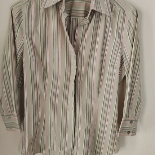 Express Design Studio women's striped shirt like new, beige and pink