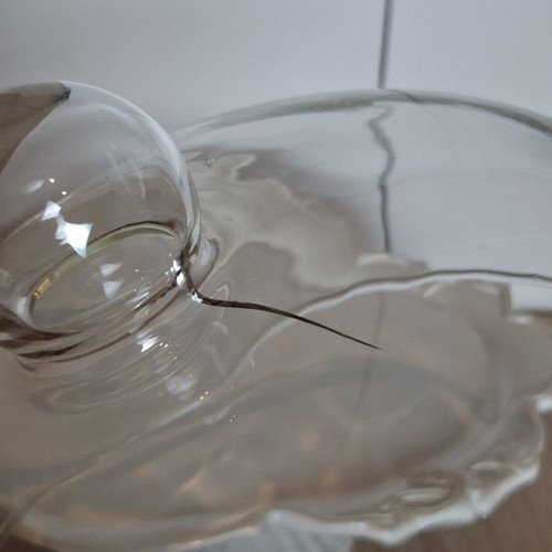 Cake stand with glass dome used, vintage style, 34 cm