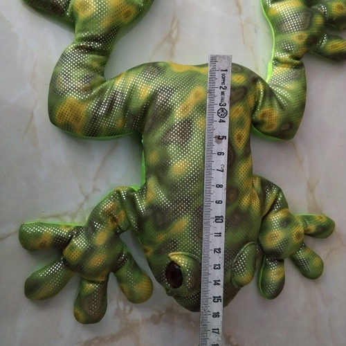 Vintage plush frog collectible like new with metallic shimmer fabric