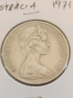 Australia 20 cents 1971 used