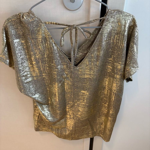 Gold Top with Back Opening Size Small New
