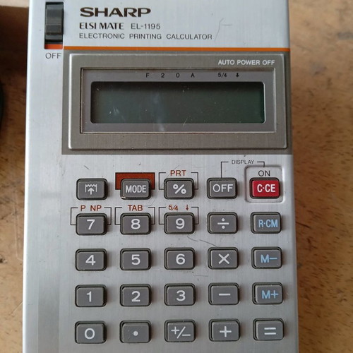 Pocket calculator used, collectible for cash register use