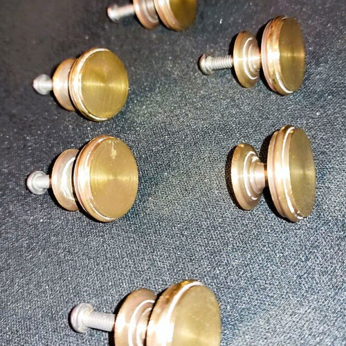 Vintage brass small furniture knob used