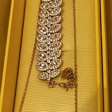 Baron bracelet and necklace Swarovski like new, pink and gold