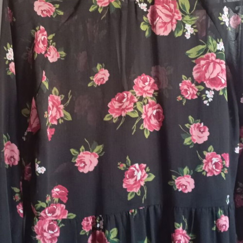 Stradivarius Floral Chiffon Dress like new, multicolor, size L