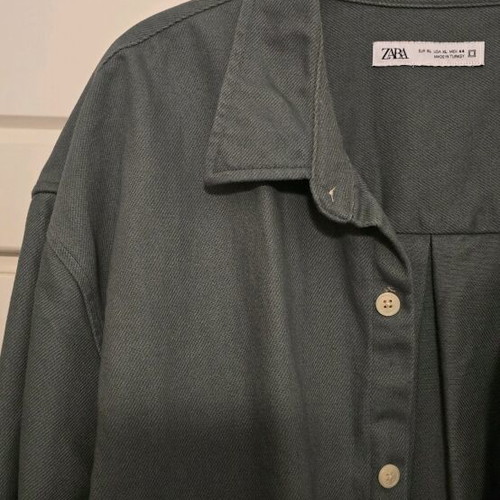 Zara shirt 100% cotton, like new, olive green, size XL
