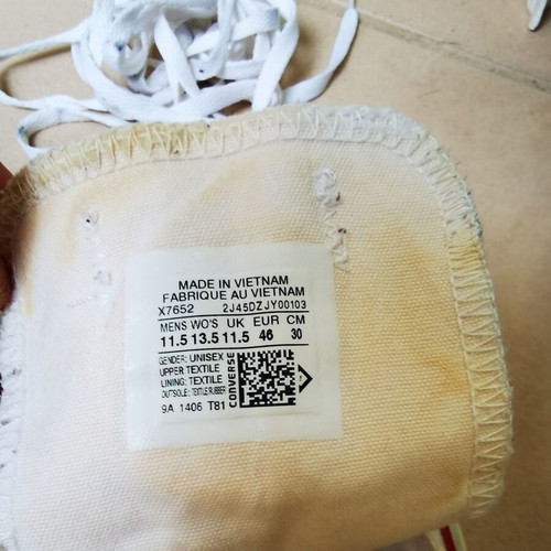 All Star Converse shoes used, white, size 46