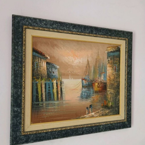 Oil painting 70x60 cm used, signed in frame