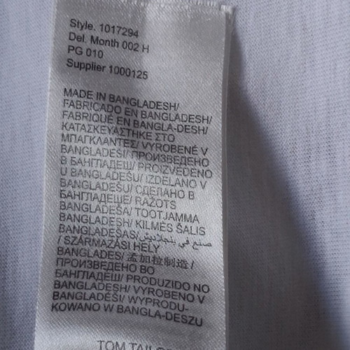Tom Tailor men's t-shirt used, size M, white multicolor