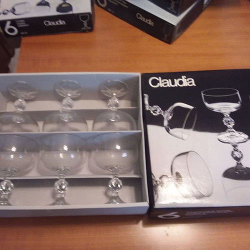 Crystal glasses new, set of 6