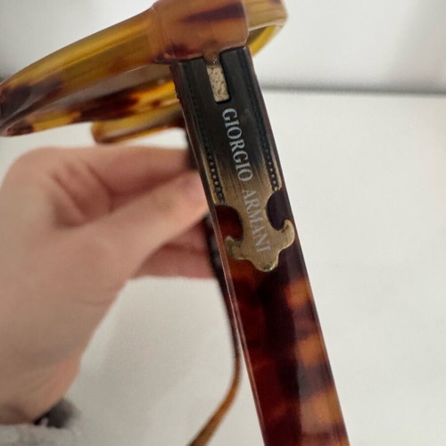 Giorgio Armani sunglasses used, brown tortoiseshell frame with degrade lenses