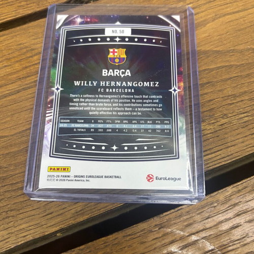 2025-26 Panini Origins Euroleague Willy Hernangomez Red Card New