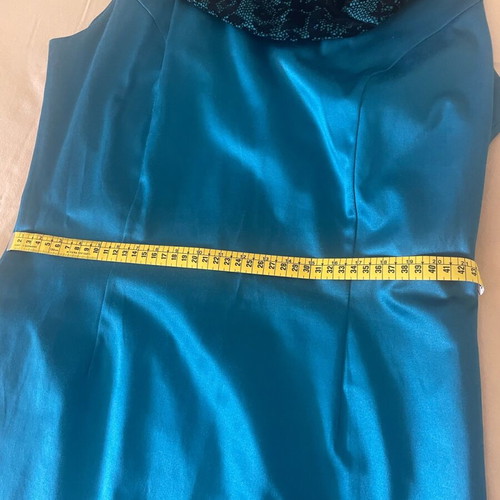 Handmade dress like new, winter, deep turquoise, size M