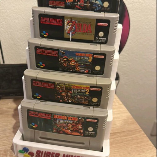 Super Nintendo Cartridge Holder for 5 Cartridges new