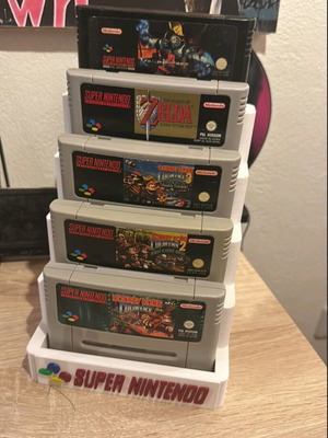 Super Nintendo Cartridge Holder for 5 Cartridges new