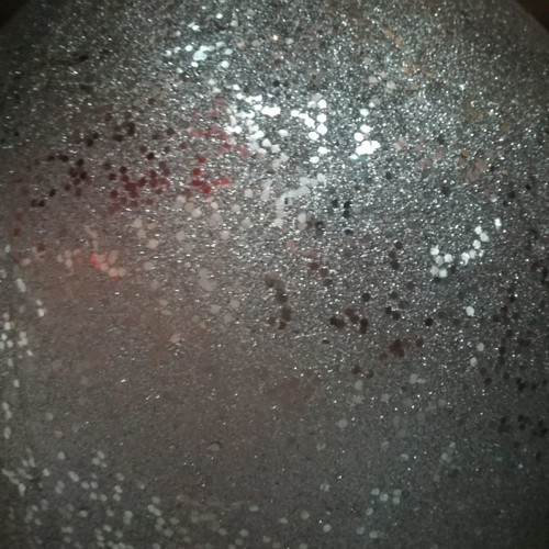 Display balls used, pack of 3, polystyrene with silver glitter