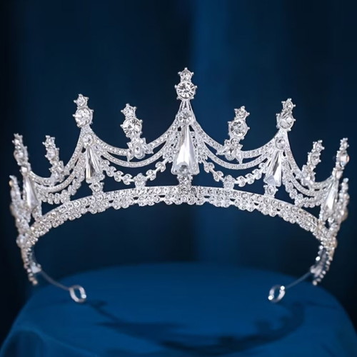 Bridal tiara with crystal rhinestones, new, model 77