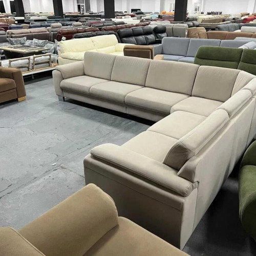 Large cream fabric corner sofa ZE - EM05003 new