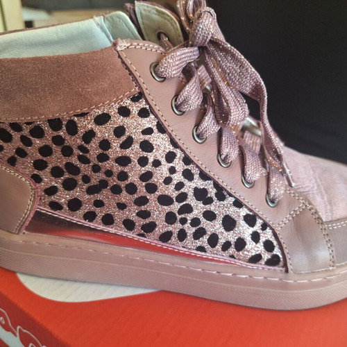 Garvalin ankle boots size 35 like new, pink with side zipper