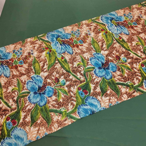 Woven fabric used with floral pattern for multiple uses