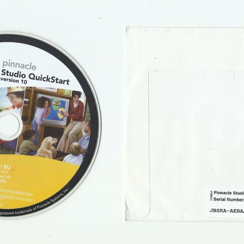 Pinnacle Studio QuickStart Version 10 software CD for Windows XP
