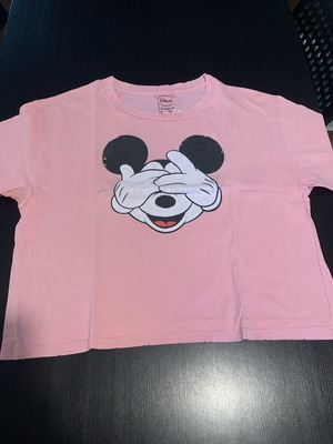 Pull & Bear crop t-shirt size M like new, pink