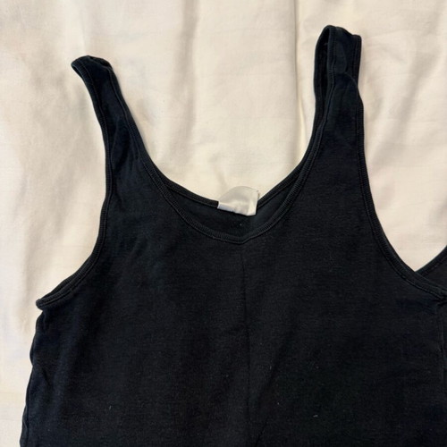 Set of 2 black tank tops with thick straps used, size S