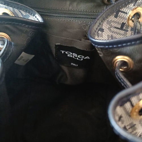 Tosca Blu backpack bag used with leather bottom and straps