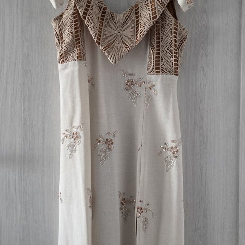 Nidodileda Arcadia Dress Medium new, linen cotton, beige brown