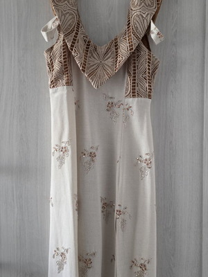 Nidodileda Arcadia Dress Medium new, linen cotton, beige brown