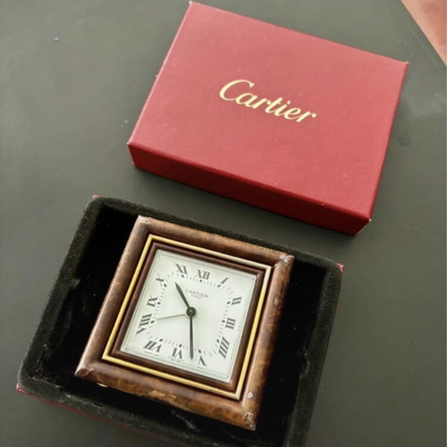 Cartier Paris desk clock used, mechanical, vintage design