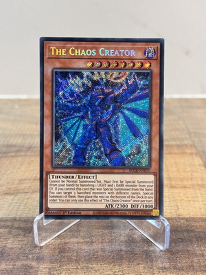 Yu-Gi-Oh! The Chaos Creator Secret Rare 1st Edition card near mint