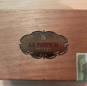 σπάνιο vintage ξύλινο κουτί πούρων LA TROPICAL DE LUXE
