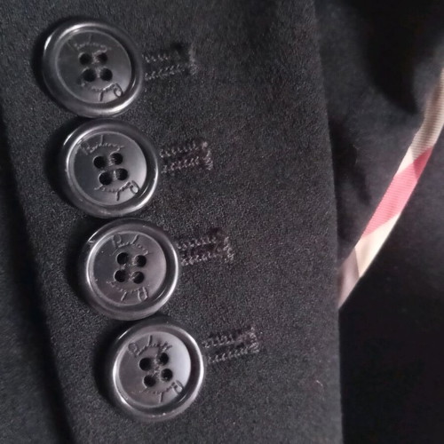 Burberry women's jacket new, size L, black, 96% wool