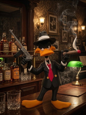 Φιγούρα Daffy Duck The Gangster 3D κατόπιν παραγγελίας