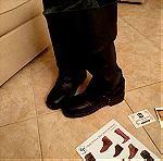  Μπότες ψηλές, κλασσικό ρετρό ιππασίας, γνήσιο δέρμα, "πειρατικό"ύφος/τεχνοτροπία, Νο43.