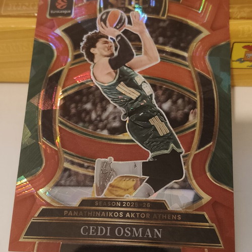 Cedi Osman Panathinaikos Red Cracked Ice 2025-26 Panini Select Euroleague Base Card new