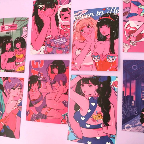 Pink Girls poster cards new set of 8 pieces