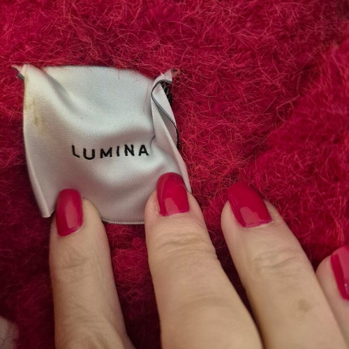 Lumina boucle coat red like new