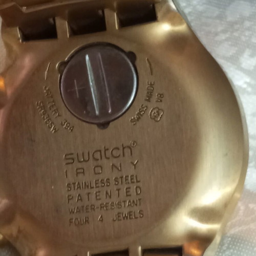 Swatch Golden Chest Irony Chronograph Swiss watch used, rare