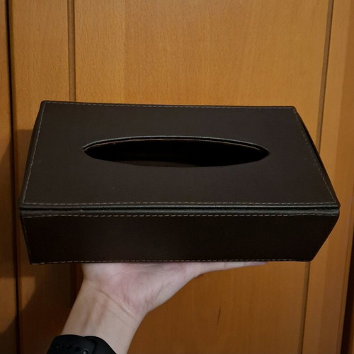 Leatherette tissue box used