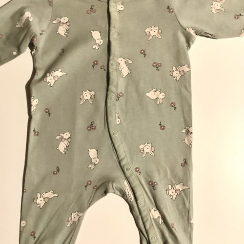 H&M baby sleepsuit like new, cotton, 3-6 months, mint color