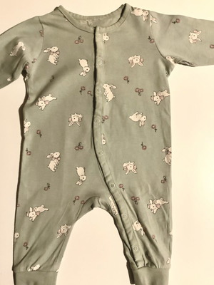 H&M baby sleepsuit like new, cotton, 3-6 months, mint color