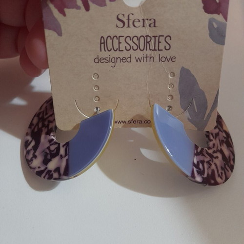 Sfera hoop earrings new, blue multicolor